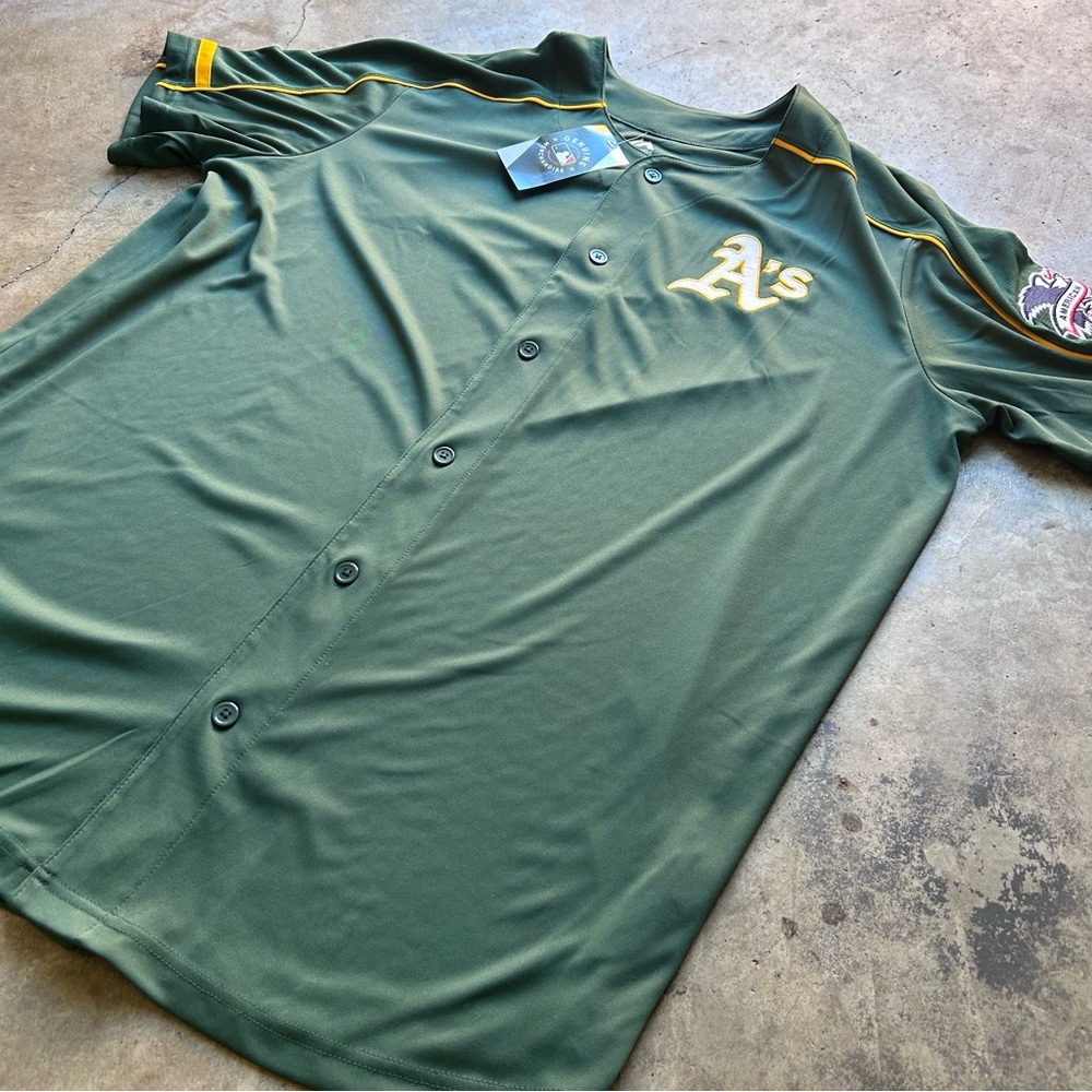 Brand New Majestic Green A's Jersey